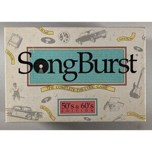 Song Burst 50s & 60s Edition Board Game (1990) • Complete-the-Lyric